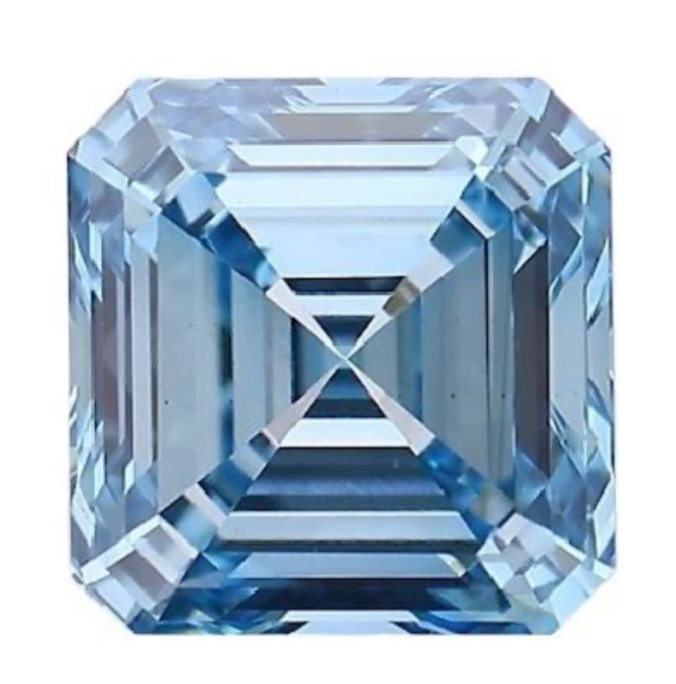 DIAMANTE DE LABORATORIO IGI FANCY VIVID BLUE CORTE ASSCHER
