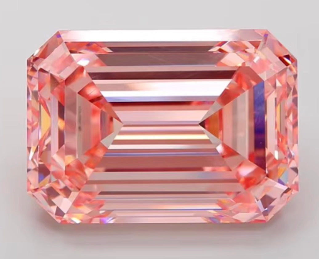 DIAMANTE DE LABORATORIO IGI FANCY VIVID PINK CORTE ESMERALDA