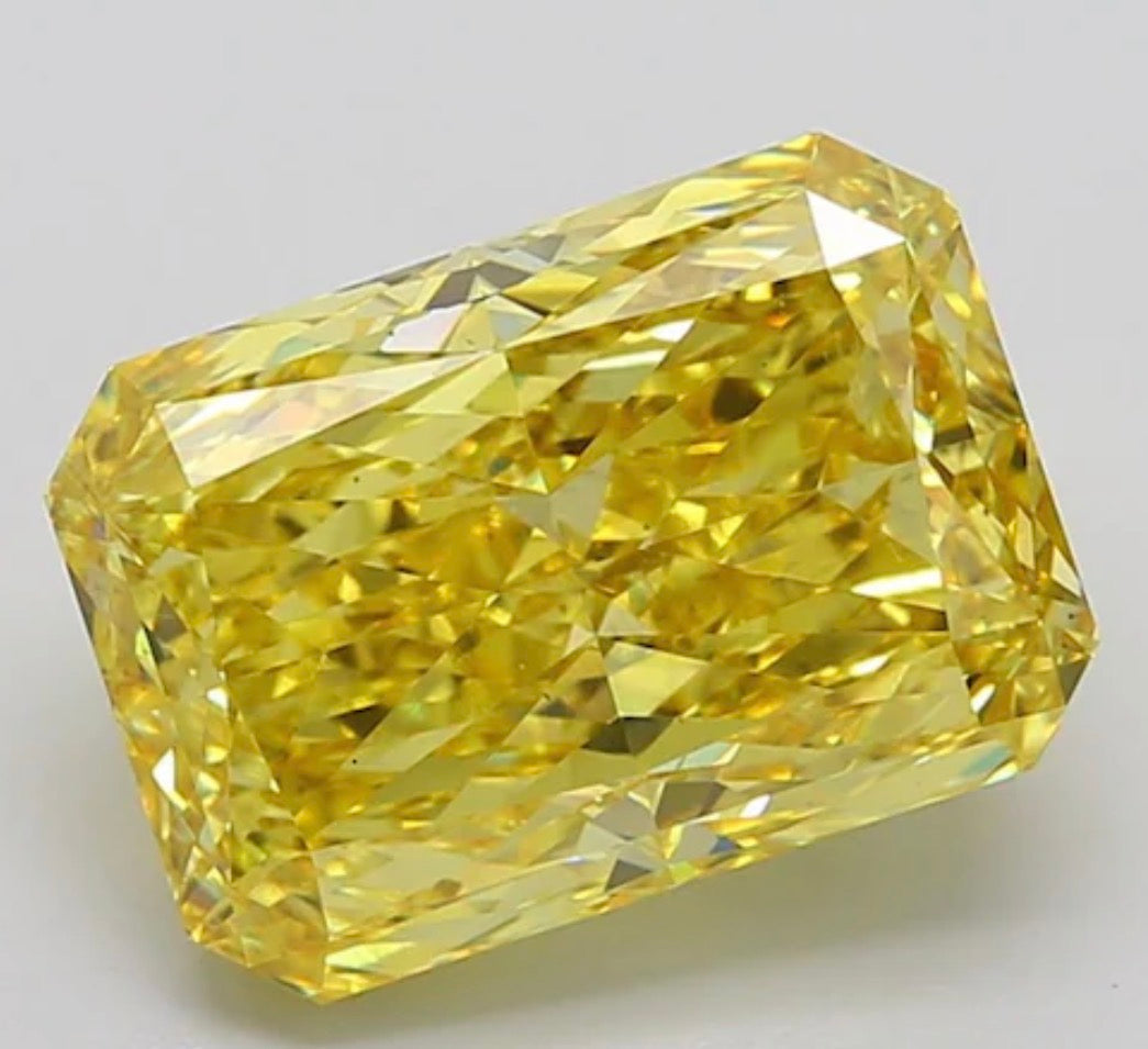 DIAMANTE DE LABORATORIO IGI FANCY VIVID YELLOW CORTE RADIANTE