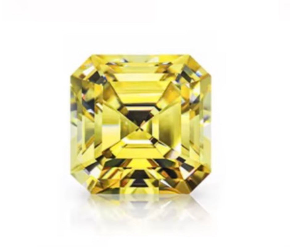 DIAMANTE DE LABORATORIO IGI FANCY VIVID YELLOW CORTE ASSCHER