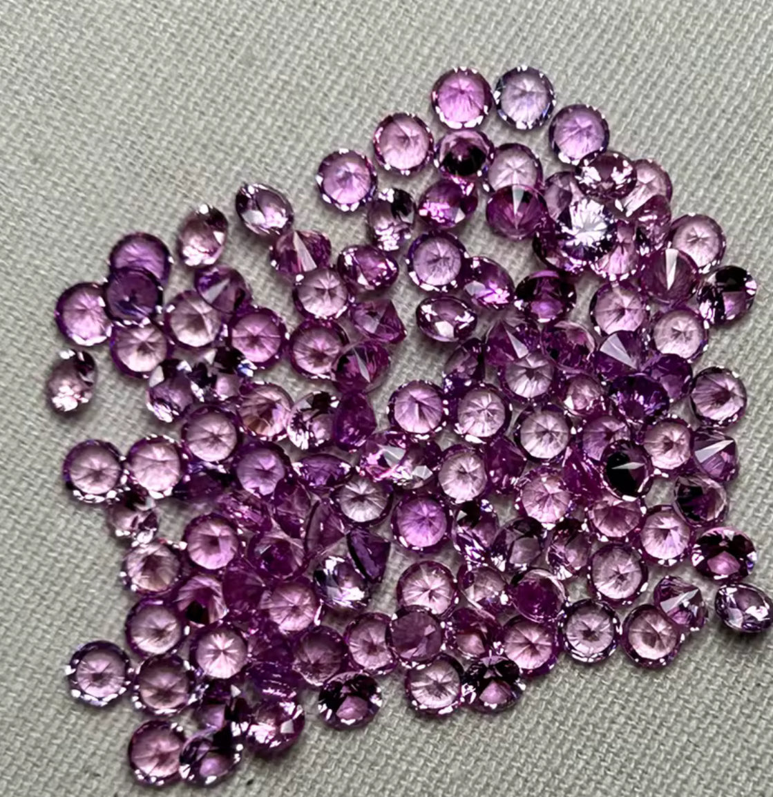 ZAFIRO DE LABORATORIO PURPLE CORTE REDONDO 3MM