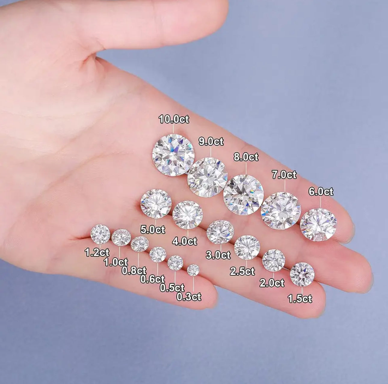MOISSANITA GRA CORTE REDONDO 2.00 CT 8MM