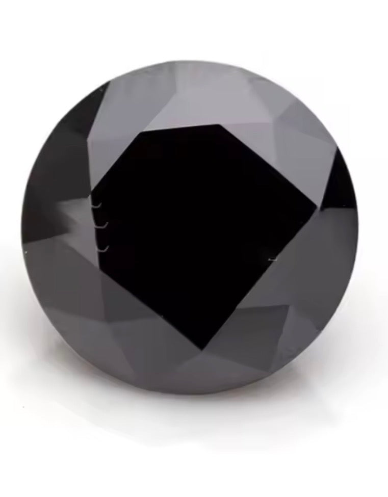 MOISSANITA NEGRA REDONDO DE 0.50 CTS A 5 CTS