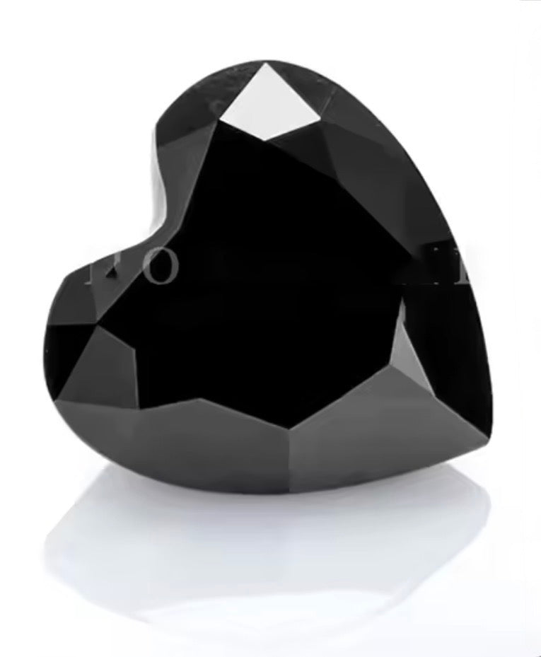 MOISSANITA NEGRA CORAZON DE 0.50 CTS A 5 CTS