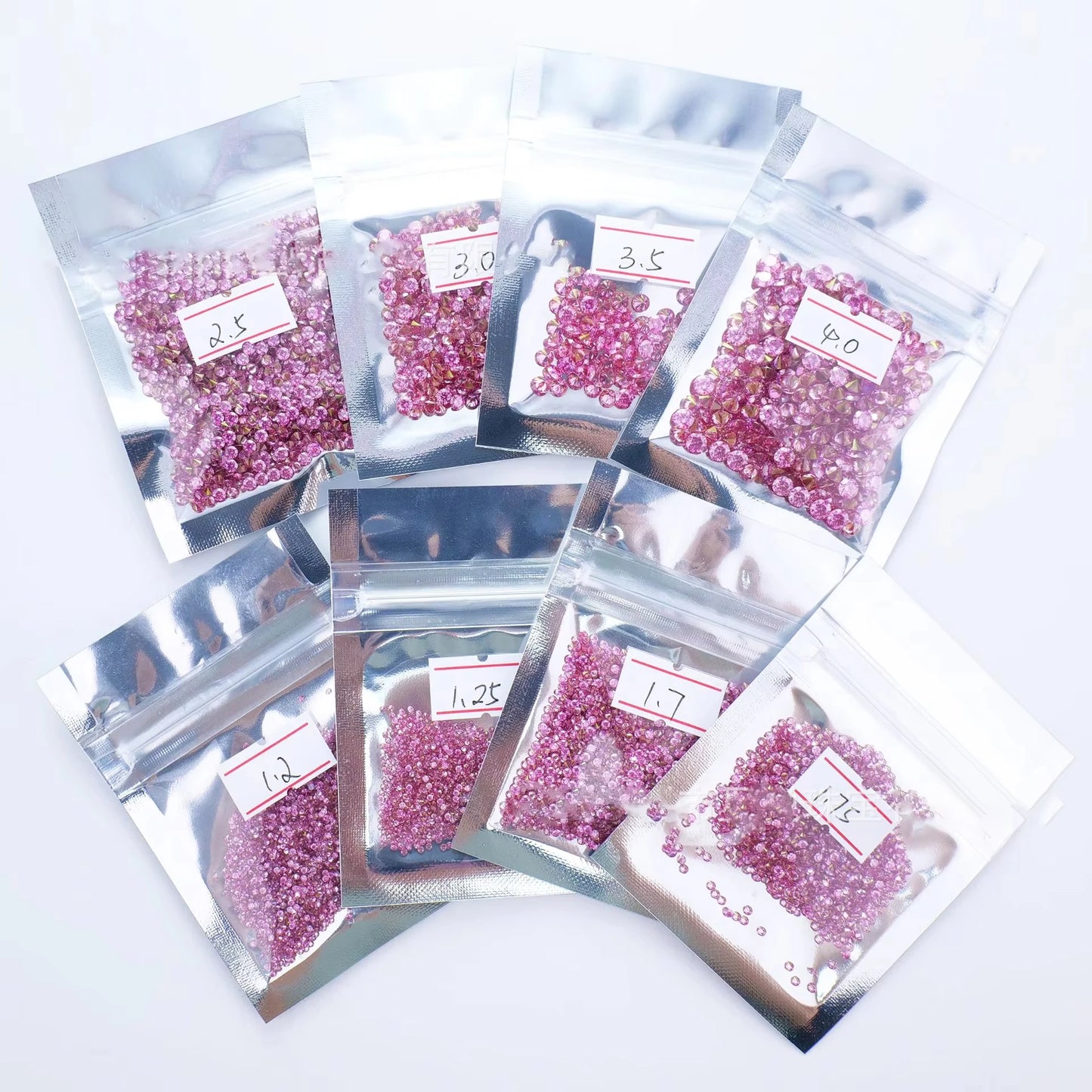 MOISSANITA PINK REDONDA 1 - 3 MM