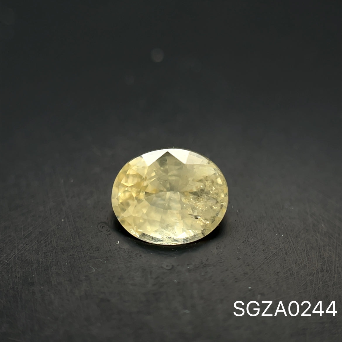 ZAFIRO MEDIUM YELLOW CORTE OVAL 1.26 CT 5.6 x 6.8 MM