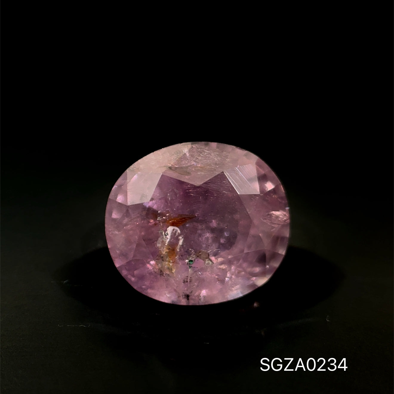 ZAFIRO ROSA NATURAL CORTE OVAL 6.5 X 7.7 MM 1.715 CTS