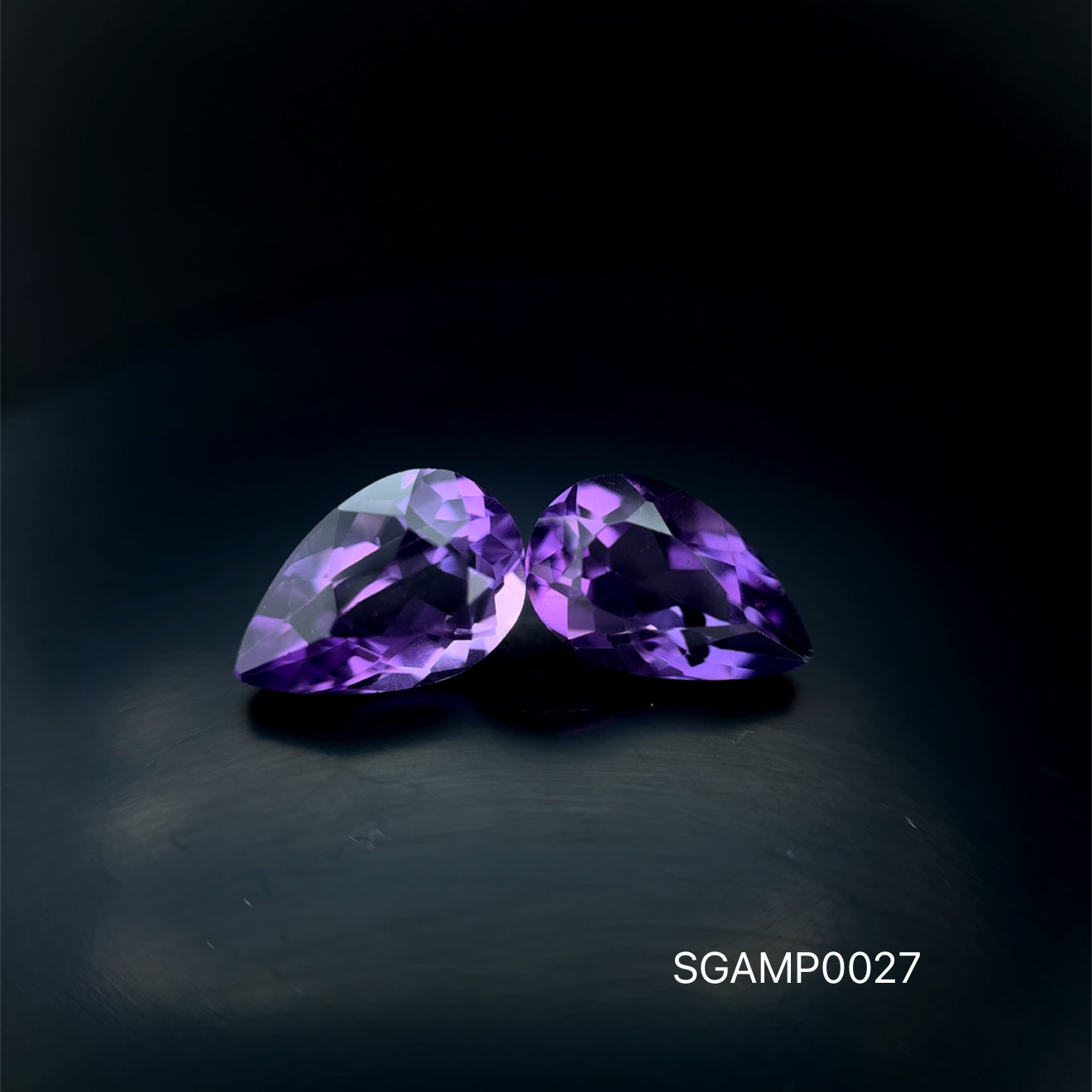 PAR DE AMATISTA PERA 6.41 CT