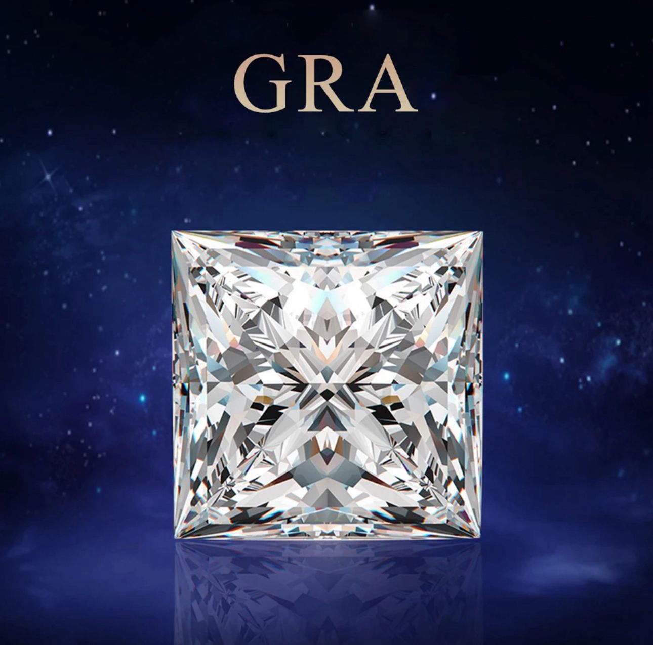 MOISSANITA CORTE PRINCESS 2 CT 7X7MM