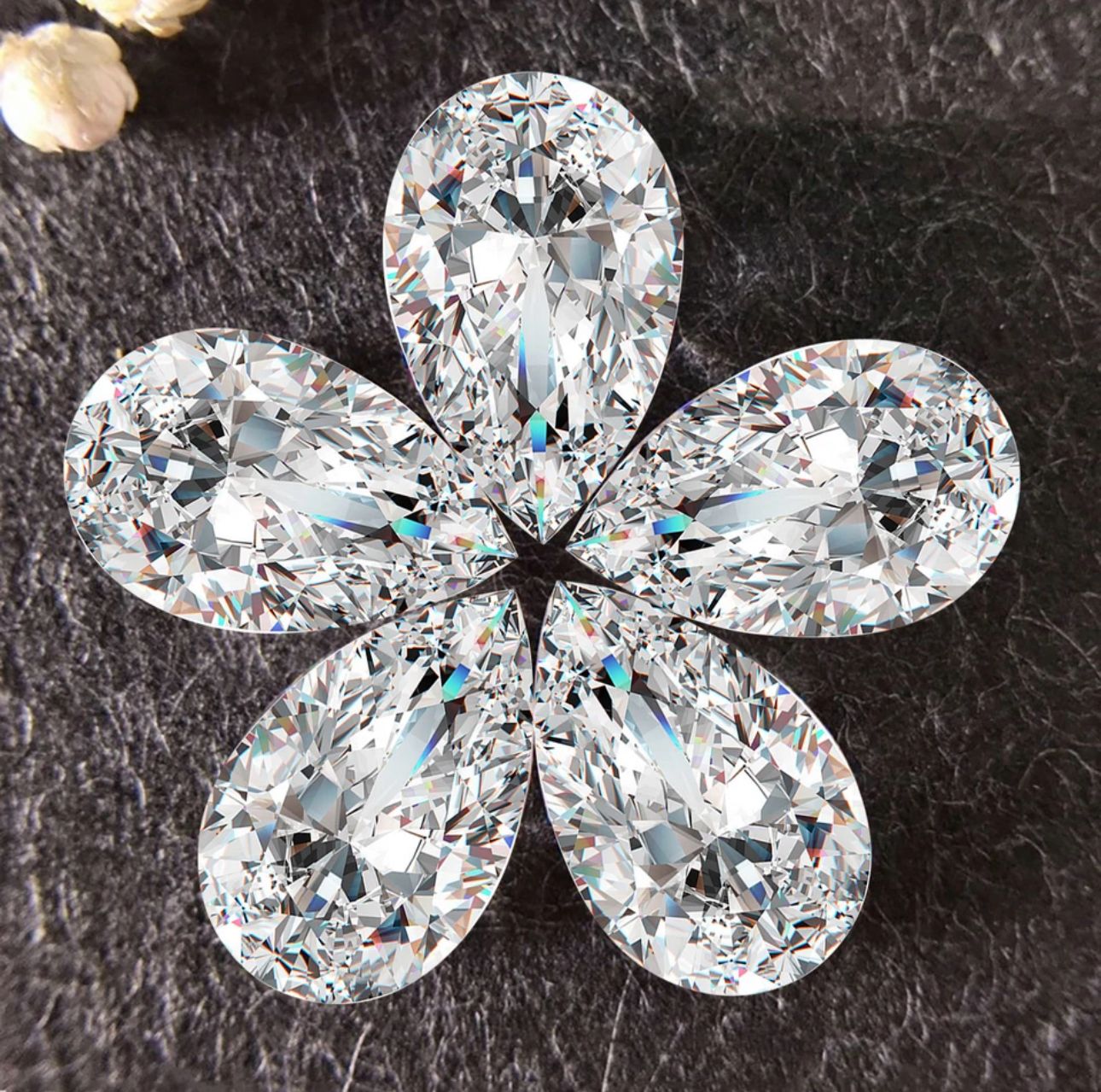 MOISSANITA CORTE PERA 2 CT 7X10 MM