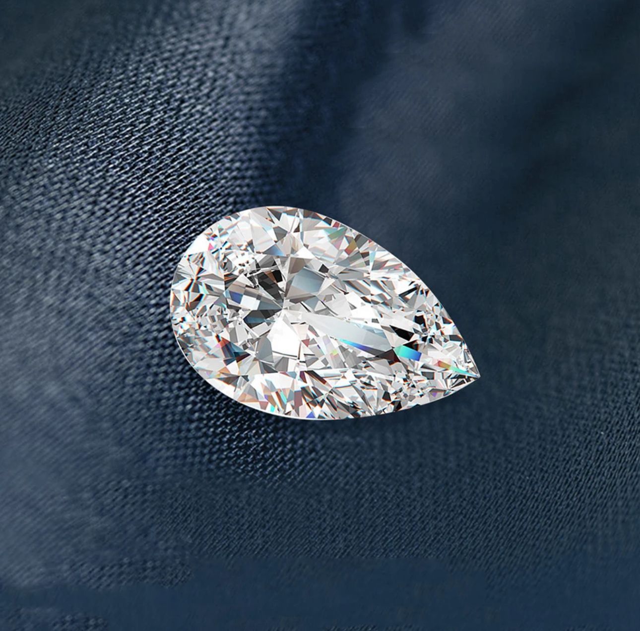 MOISSANITA CORTE PERA 2 CT 7X10 MM