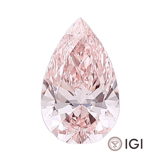 DIAMANTE DE LABORATORIO IGI  FANCY VIVID PINK CORTE PERA