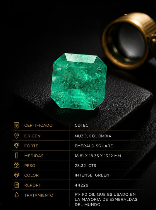 ESMERALDA CDTEC SQUARE  28.32 CTS