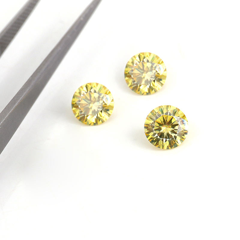 MOISSANITA GOLD YELLOW REDONDA  1 - 3 MM