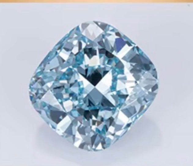 DIAMANTE DE LABORATORIO IGI  FANCY VIVID BLUE CORTE CUSHION