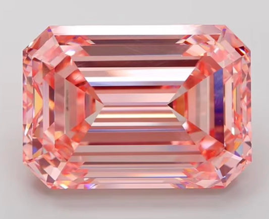 DIAMANTE DE LABORATORIO IGI  FANCY VIVID PINK CORTE ESMERALDA