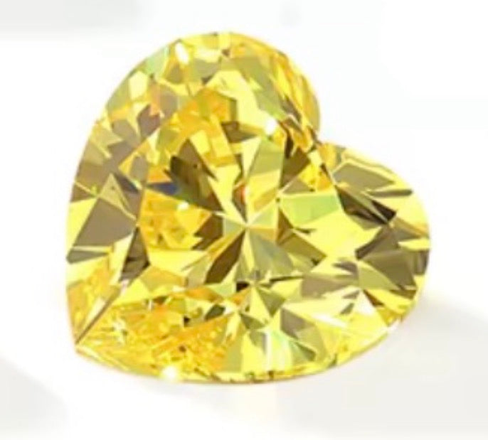 DIAMANTE DE LABORATORIO IGI  FANCY VIVID YELLOW CORTE CORAZÓN