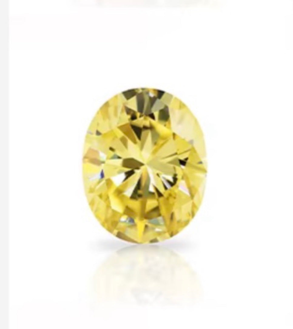 DIAMANTE DE LABORATORIO IGI  FANCY VIVID YELLOW CORTE OVAL