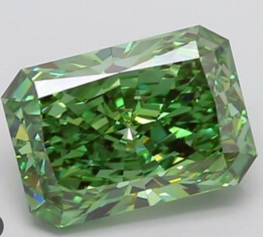 DIAMANTE DE LABORATORIO IGI  FANCY VIVID GREEN CORTE RADIANTE