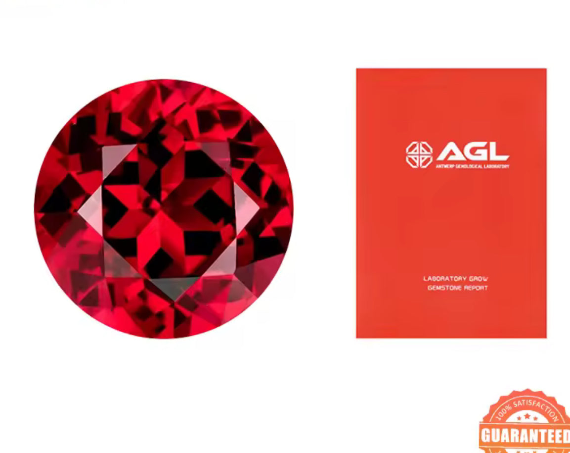 RUBI LAB GROWN CORTE REDONDO 6.5 X 6.5 X 4 MM 1.47- 1.54 CTS