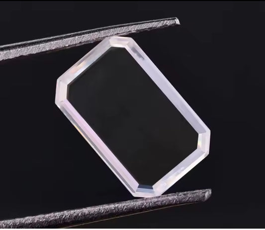 MOISSANITA CORTE ESMERALDA FLAT (PORTARETRATO) 3CT 7X9 MM