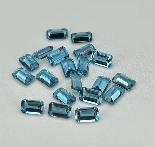 TOPACIO BLUE LONDON CORTE ESMERALDA 3 X 5 MM
