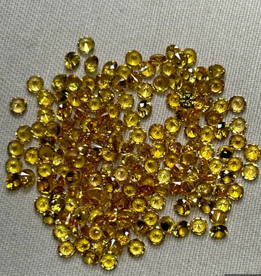 ZAFIRO DE LABORATORIO AMARILLO CORTE REDONDO 2MM