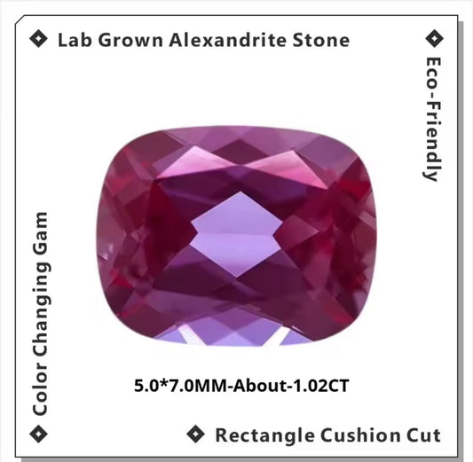 ALEJANDRITA LAB AGL CUSHION ALARGADO  5 X 7 MM