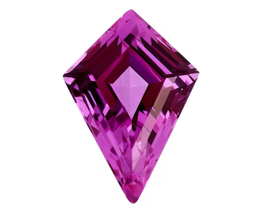 ZAFIRO LAB AGL PINK CORTE ROMBO  7 X 10 MM