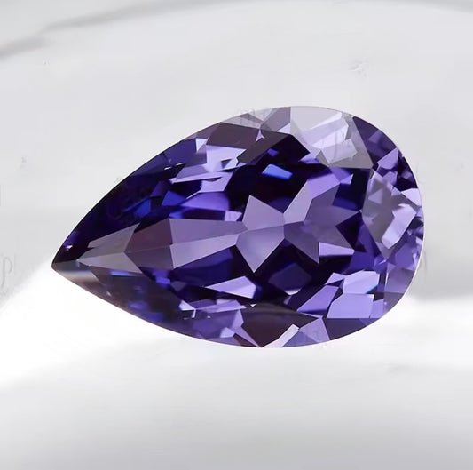 ZAFIRO LAB AGL PURPLE CORTE PERA 6X8 MM
