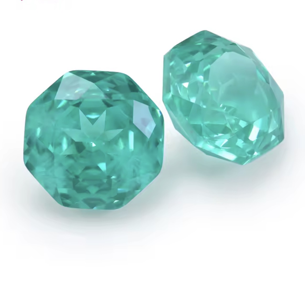 PARAIBA LAB  AGL NEON BLUE CORTE  JUBILEE 8 X 8 MM