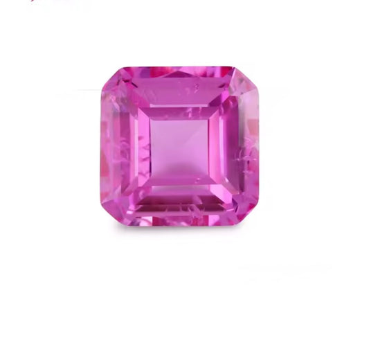 ZAFIRO ROSA LAB  AGL CORTE ASSCHER  9 X 9 MM