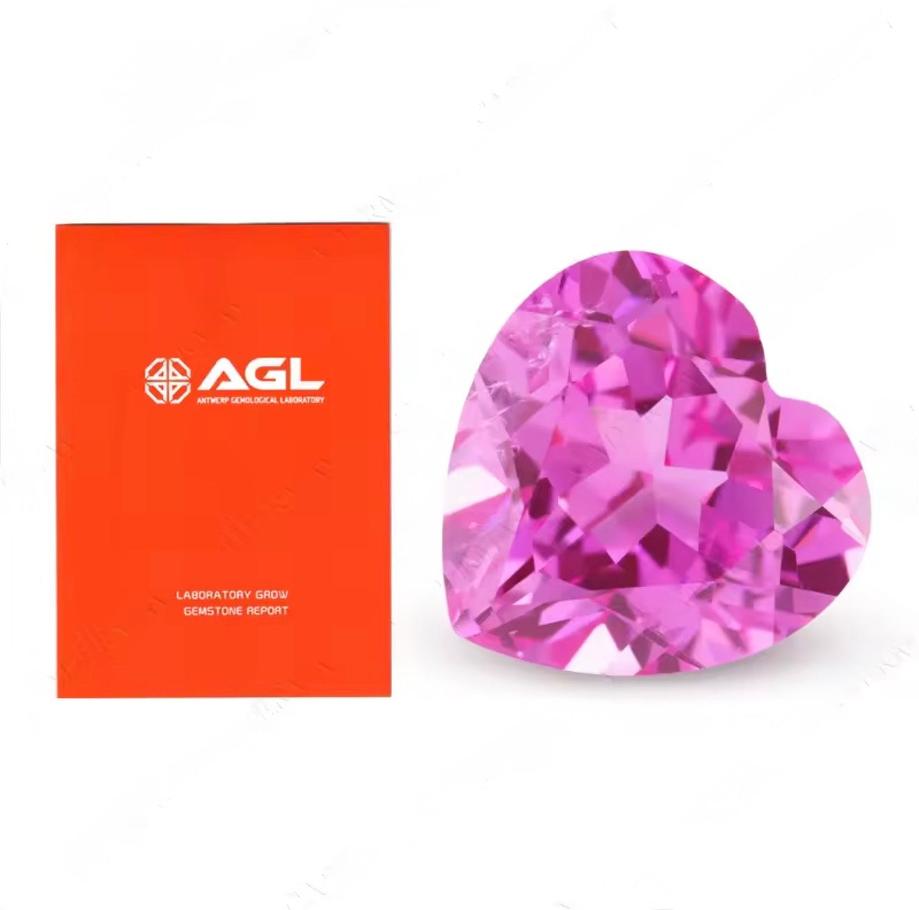 ZAFIRO ROSA LAB AGL CORTE CORAZON 9 X 9 MM