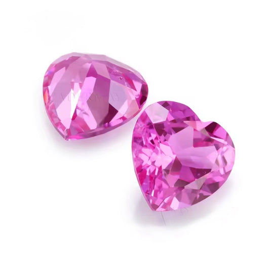 ZAFIRO ROSA LAB AGL CORTE CORAZON 9 X 9 MM