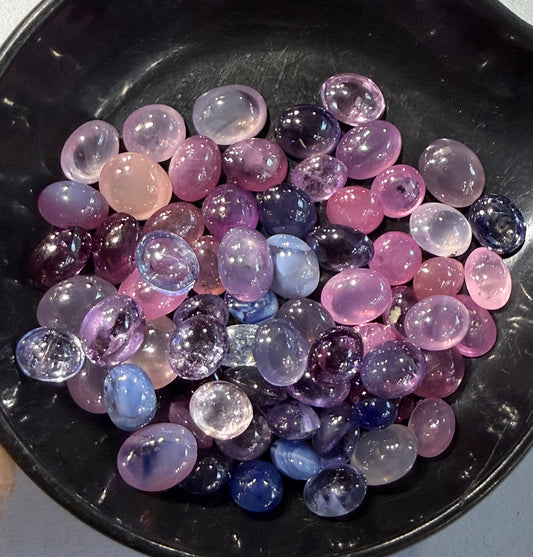 ZAFIRO OVAL ESTRELLA CABUCHON MIX COLOR