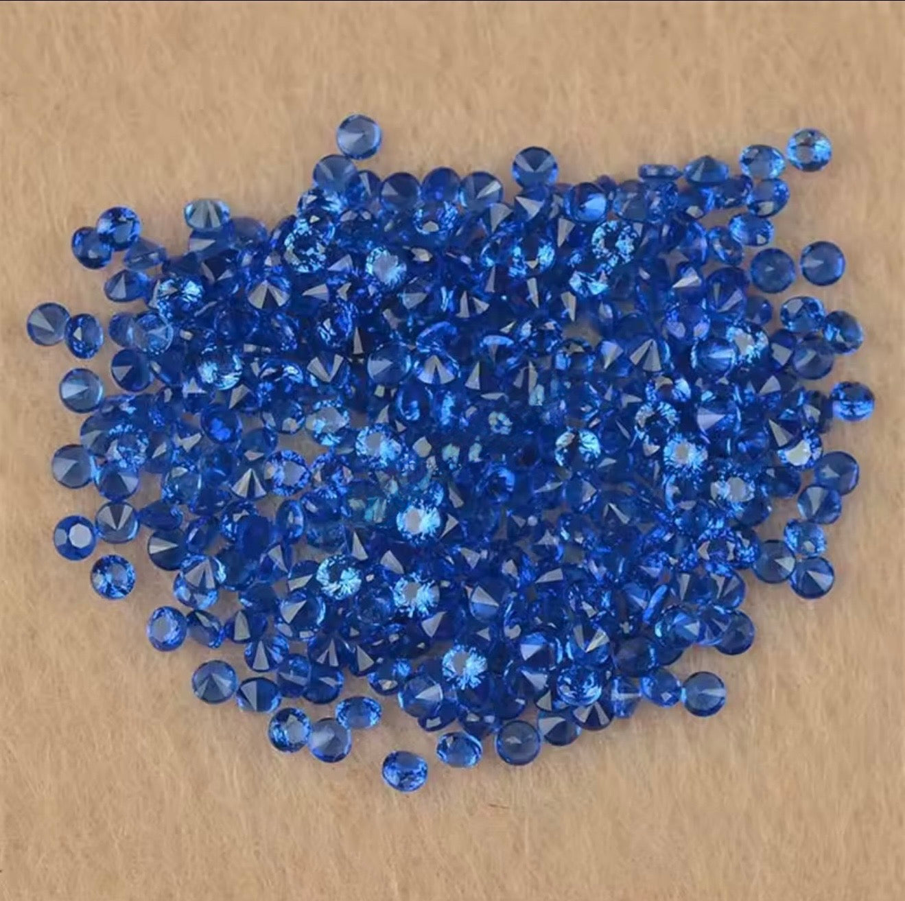 ZAFIRO AZUL MADAGASCAR LAB  REDONDO 1.5 , 2 , 2.5 , 3 MM