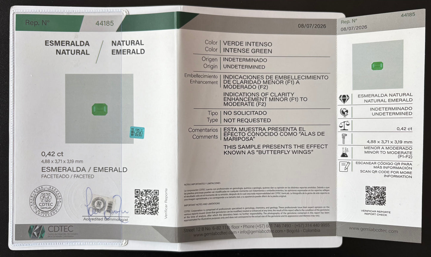 ESMERALDA CDTEC 0.42 CTS 4.88 X 3.71 MM