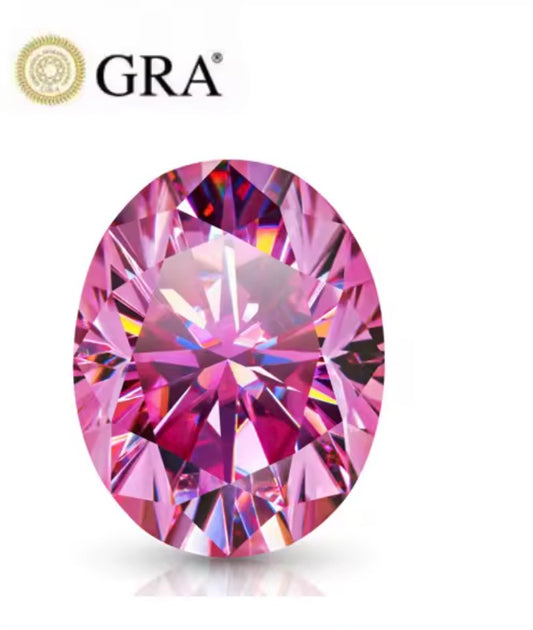 MOISSANITA ROSA  OVAL   DE 0.50 CTS A 5 CTS