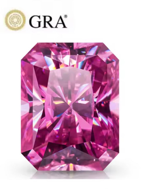MOISSANITA ROSA RADIANTE  DE 0.50 CTS A 5 CTS