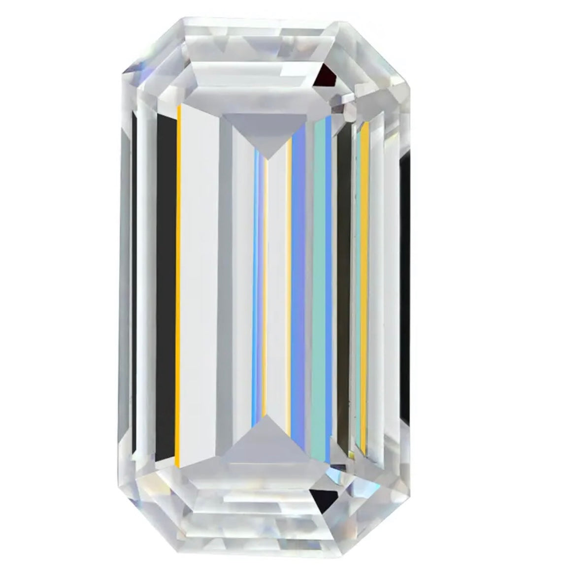 MOISSANITA GRA ESMERALDA ALARGADA 1.50CT  4X9MM