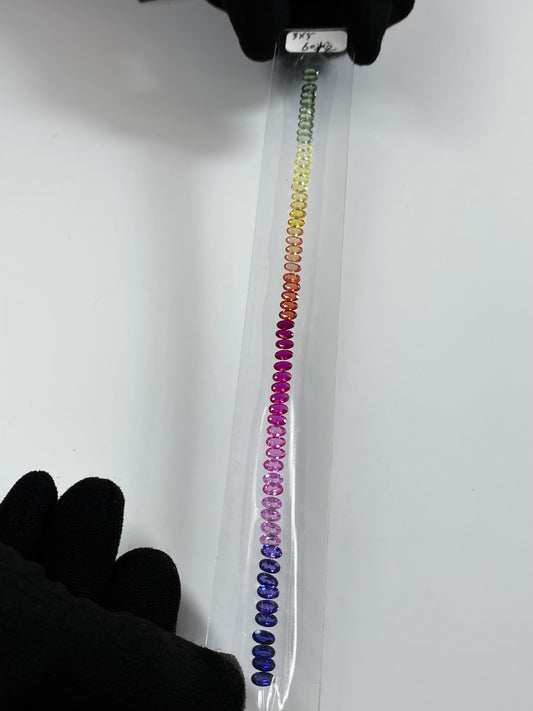 ZAFIRO RAINBOW LAB  OVAL  3 X 5 MM
