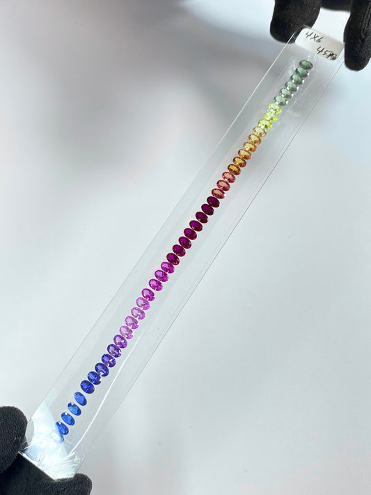 ZAFIRO RAINBOW LAB  OVAL  4 X 6 MM