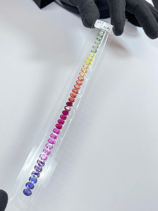 ZAFIRO RAINBOW LAB  OVAL  5 X 7 MM