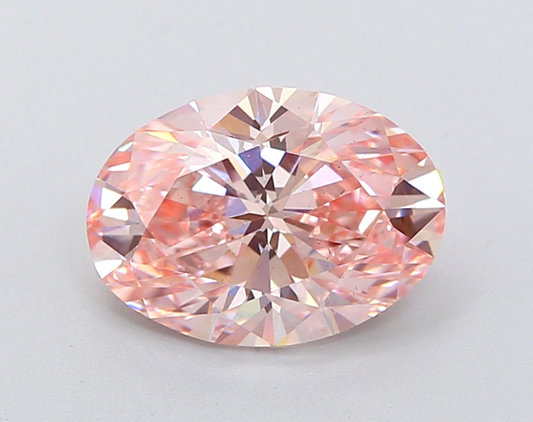 DIAMANTE IGI OVAL FANCY VIVID PINK 1.10 CTS VS2