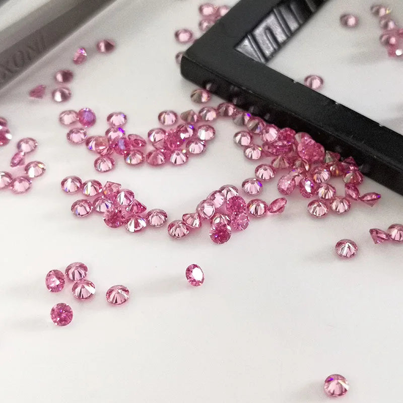 MOISSANITA PINK  REDONDA 1 - 3 MM