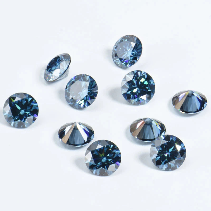 MOISSANITA ROYAL BLUE   REDONDA 1 - 3 MM