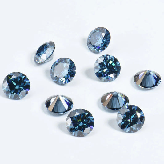 MOISSANITA ROYAL BLUE   REDONDA 1 - 3 MM