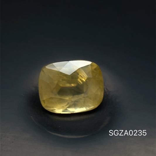 ZAFIRO AMARILLO  CUSHION 1.28 CT 5.2 x 6.4 MM