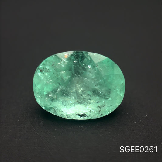 ESMERALDA NATURAL COLOMBIANA OVAL 2.99 CTS 10.25 X 7.88 X 6.79 MM