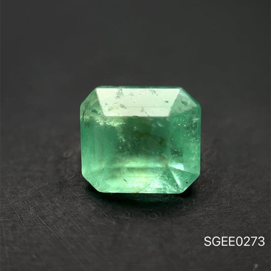 ESMERALDA NATURAL COLOMBIANA ASSCHER 1.095 CTS 6.16 X 5.52 X 5.1 MM